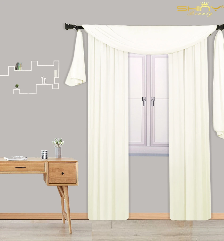 Европейский стиль абрикосового цвета ширма для душа без крючков 120 дюймов