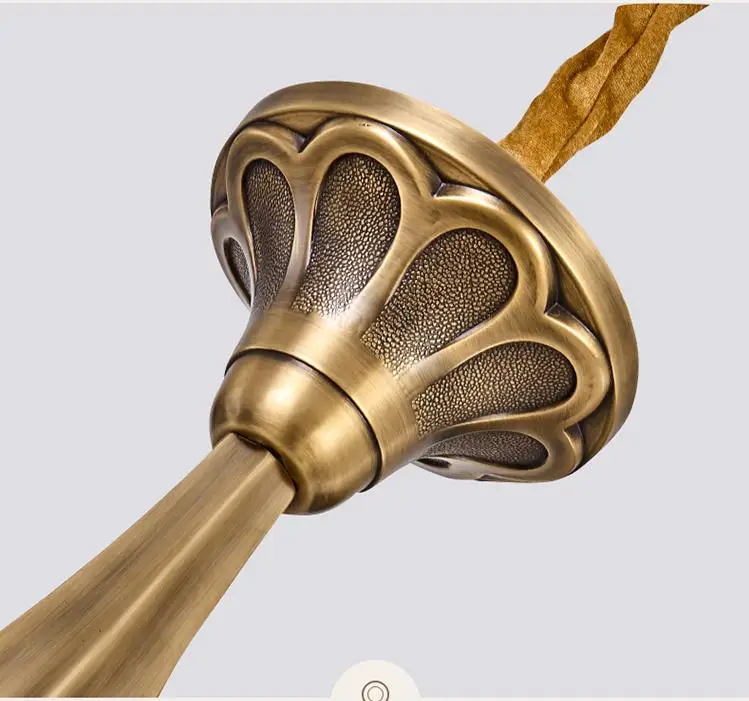 Большая античная латунная люстра 136 см американская медная лампа для церкви