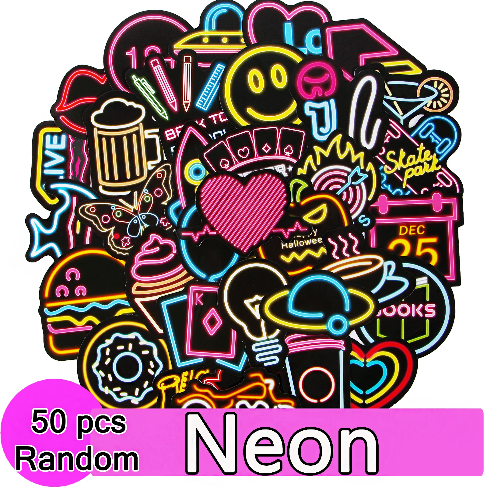 50 шт. милые неоновые палочки игрушки для ребенка наклейка Путешествие DIY чемодан