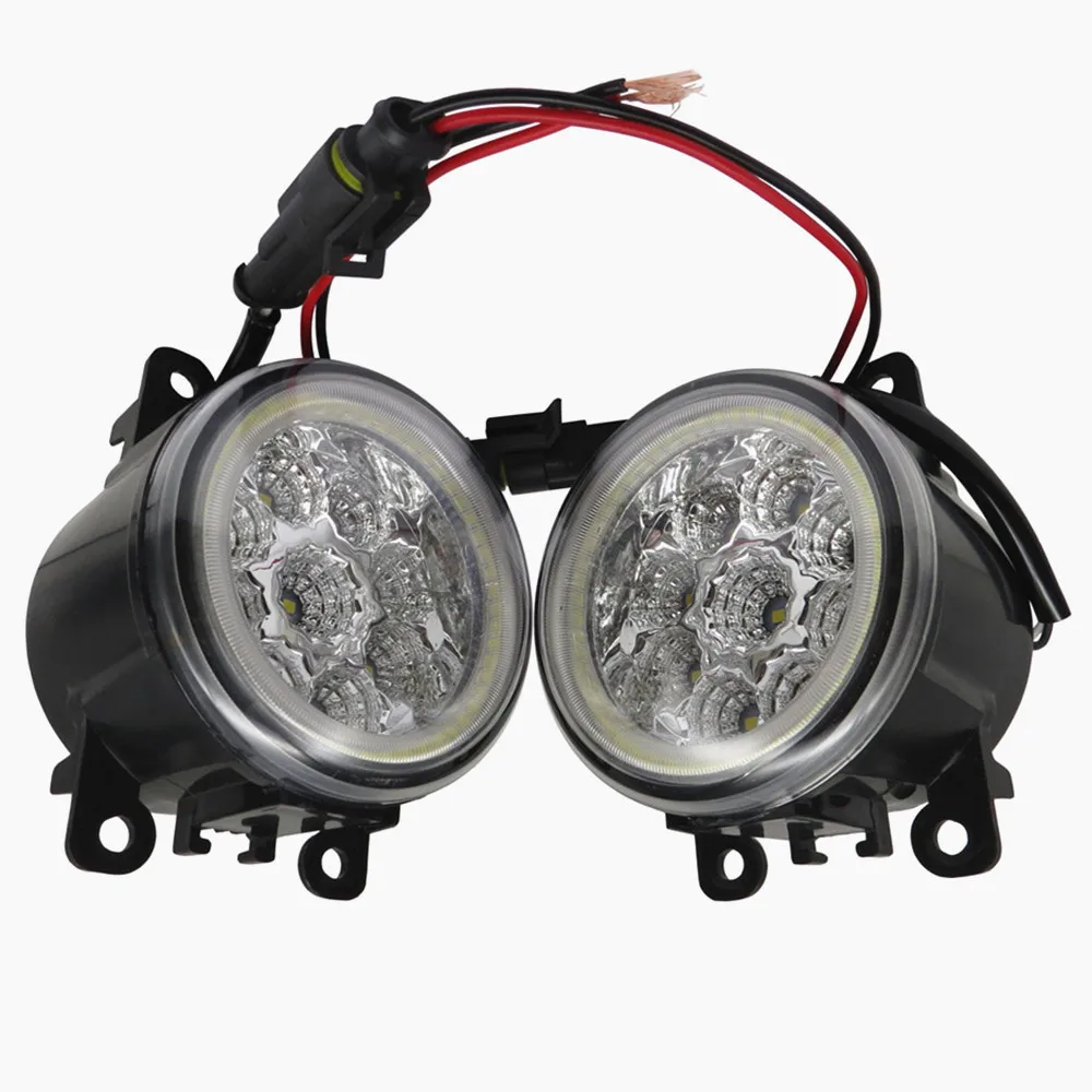 2 X автомобильные 4000LM светодиодные лампы Противотуманные фары + ангельские глазки