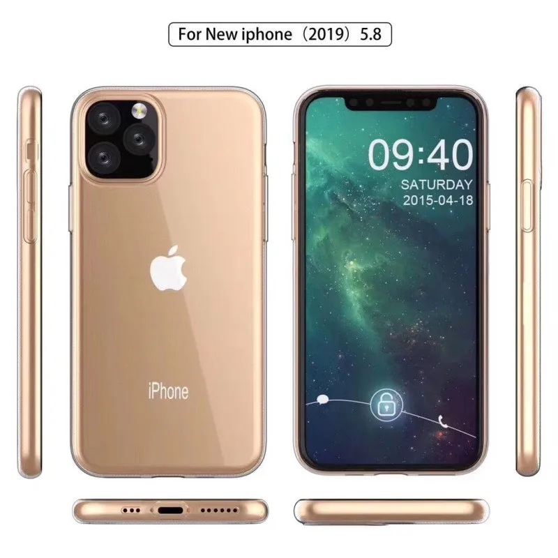 KEYSION прозрачный телефон для iPhone 11 Pro Max мягкий силиконовый из ТПУ ультра тонкая