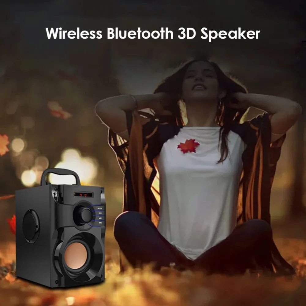 

Portable Bluetooth Speaker 40W Big Power Outdoor Wireless Subwoofer Boombox Column Sound Music Center Support AUX TF FM Radio