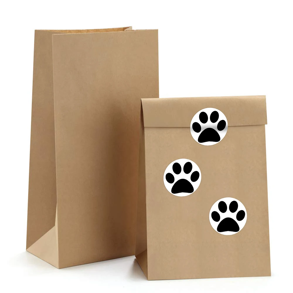 Наклейка с принтом Медвежья Лапа 500 шт./рулон|Канцелярские наклейки| |