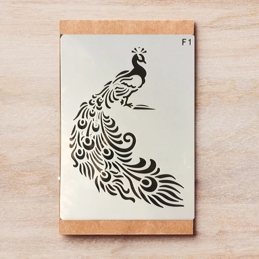 Трафареты для рисования &quotПавлин&quot 26 х17 см раскраска скрапбукинга тиснильный