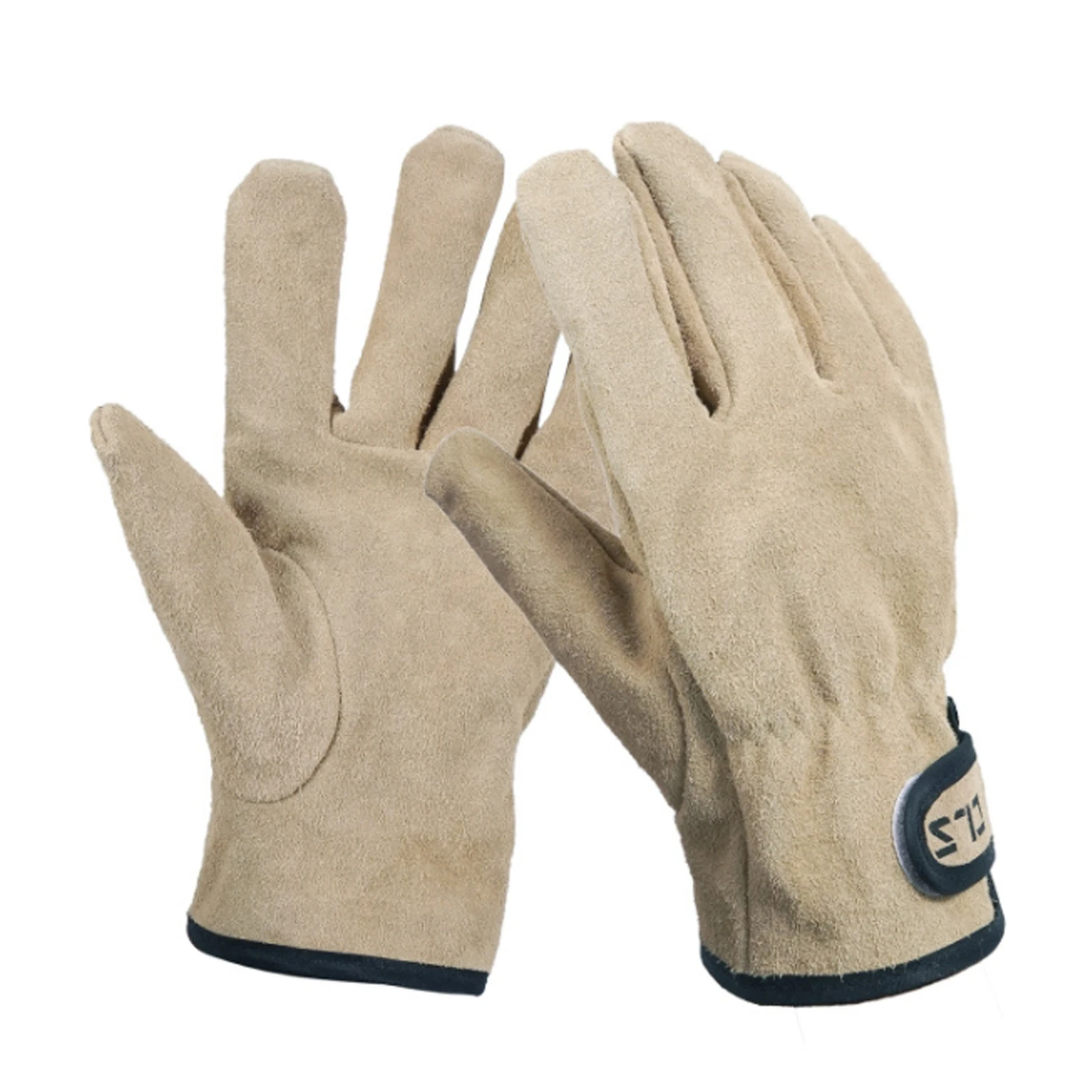 

New Two Layers Leather Outdoor BBQ Gloves Fire Heat Resistant Kitchen Cooking Oven Mitts Anti Slip Hard Wearing Clamping Glove