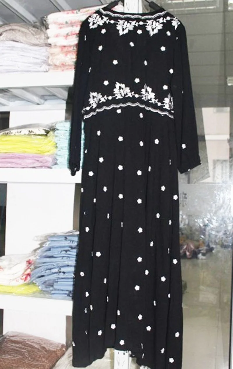 Женская винтажная Этническая туника из хлопка и льна с цветочной вышивкой