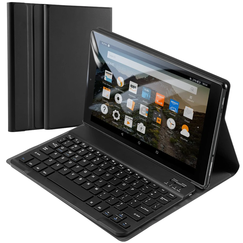 Для Kindle Fire HD 10 2015 2017 Bluetooth клавиатура чехол британский английский немецкий