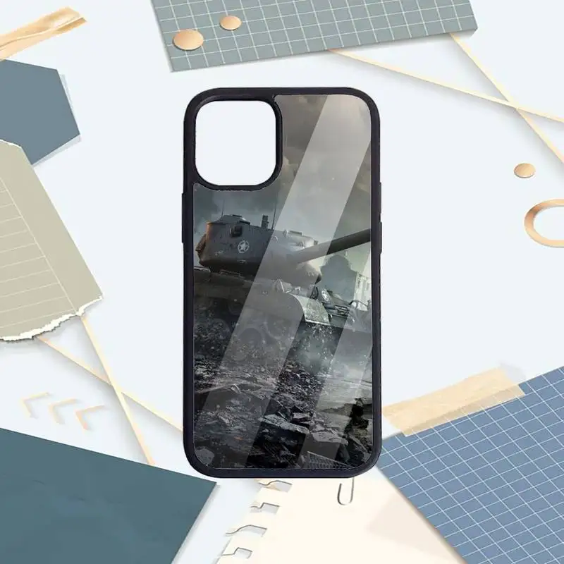 

world of tanks design pattern Phone Cases PC for iPhone 11 12 pro XS MAX 8 7 6 6S Plus X 5S SE 2020 XR Luxury brand shell funda