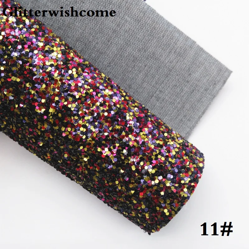 Glitterwishcome 21X29 см А4 Размер синтетическая кожа, матовая массивная блестящая кожа, искусственная ткань из искусственной кожи винил для бантов, GM042A - Цвет: 11