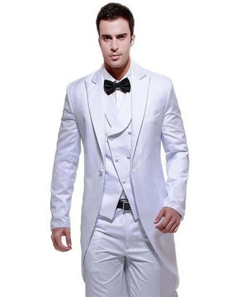

Мужской костюм с пиджаком, белый пиджак, брюки, жилет на одной пуговице, приталенный силуэт