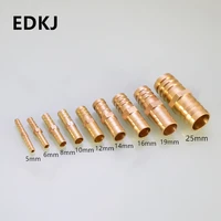 1pcs 5681012141619mm brass straight hose pipe fitting equal barb gas copper barbed coupler connector adapter