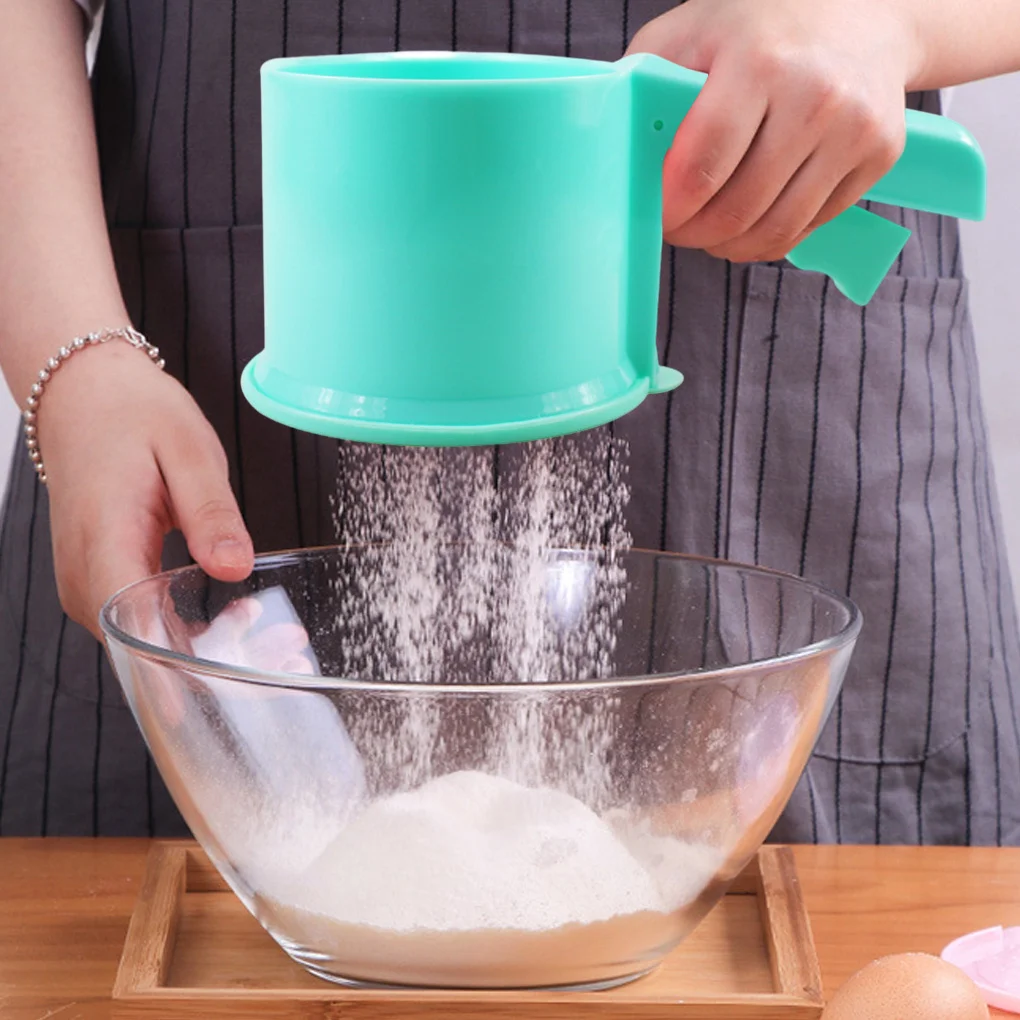 

350ml Manual Flour Sieve Handheld Icing Sugar Strainer Cup Stainless Steel Mesh Sifter Home Kitchen Baking Tool