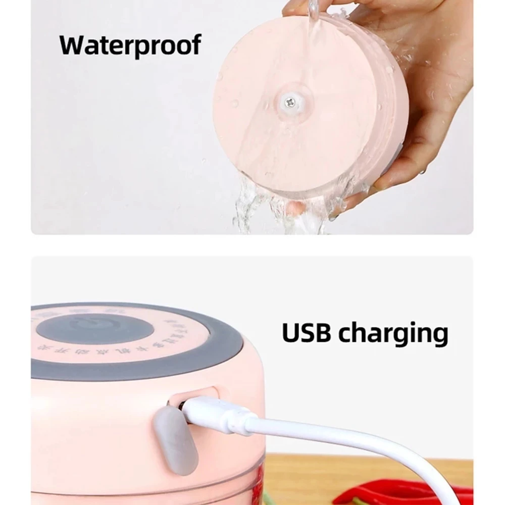 Mini Electric Kitchen Garlic Processor Meat Grinder Chopper Crusher Rechargeable Blender Gadget | Бытовая техника