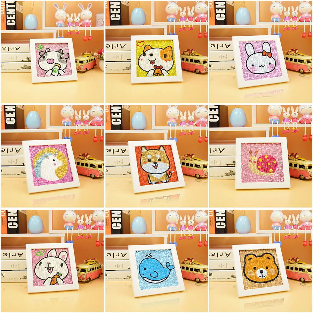 

DIY Children's Diamond Painting Animal Kit for Beginners Simple Crystal Art Full Diamond Press Digital Painting Kit Handmade