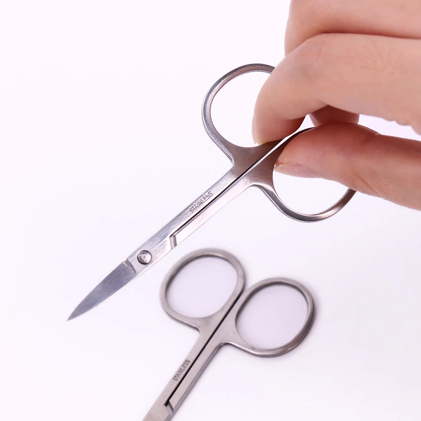 Ножницы для бровей триммер и ресниц ножницы носа нержавеющая сталь маникюрные
