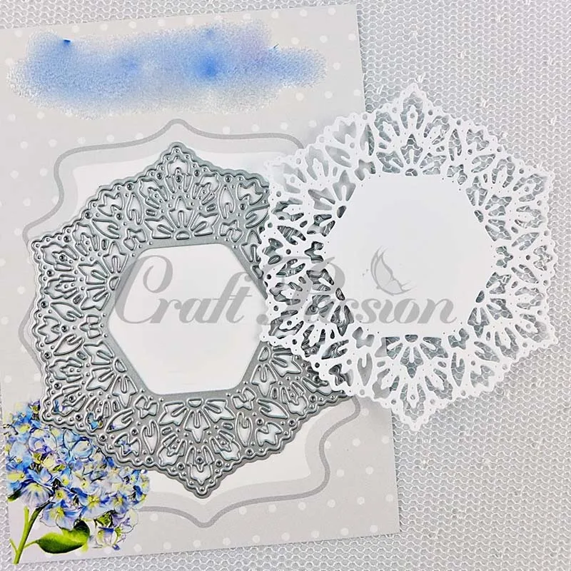 

JC Pentagon Flowers Shape Metal Cutting Dies for Scrapbooking DIY Dies Cut Stencil Handmade Tools Card Make Craft Mold DIY Decor