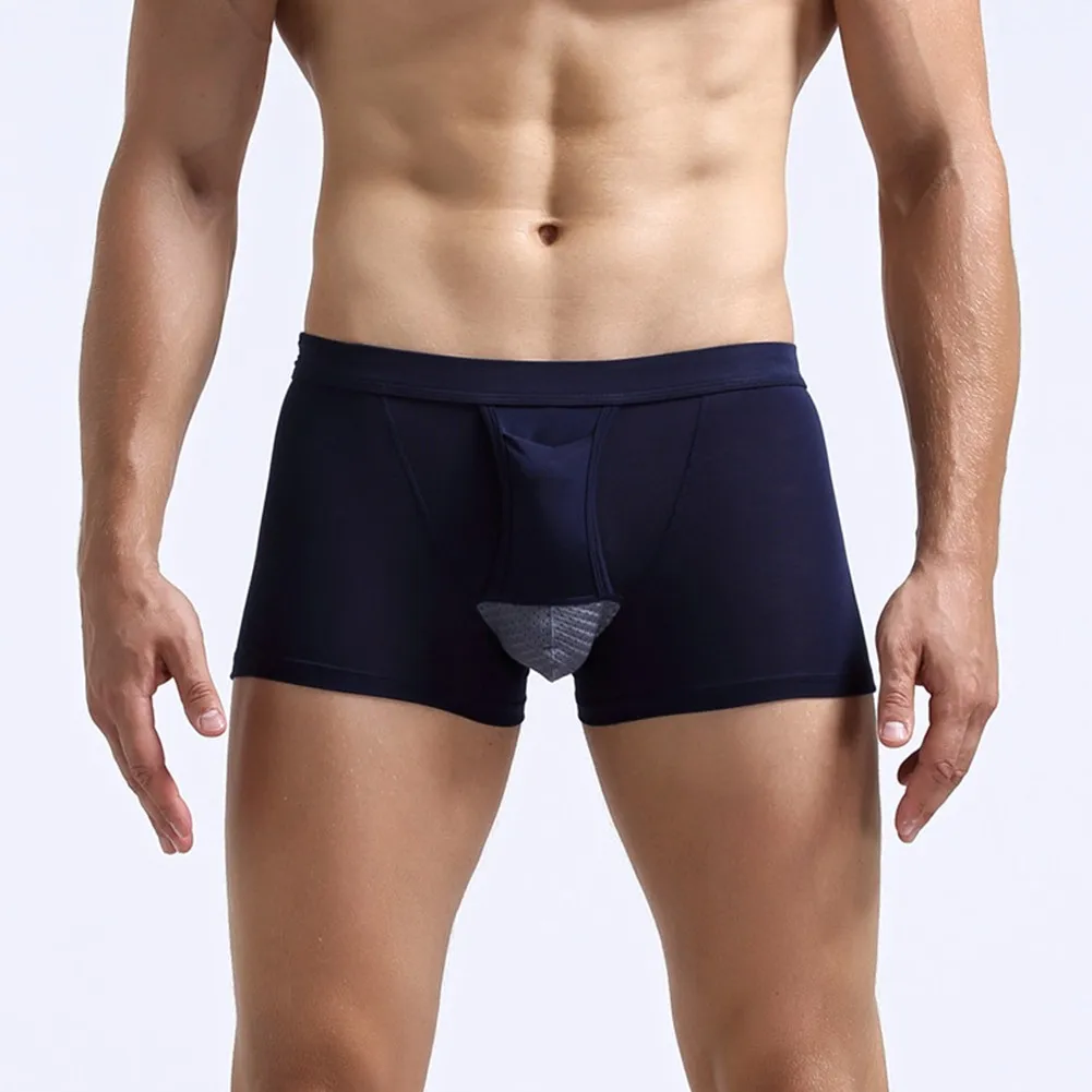

Men's Boxer Briefs Sexy Panties Breathable Shorts U-Convex Underpants Home Pant Underwear Male Thongs Lingerie