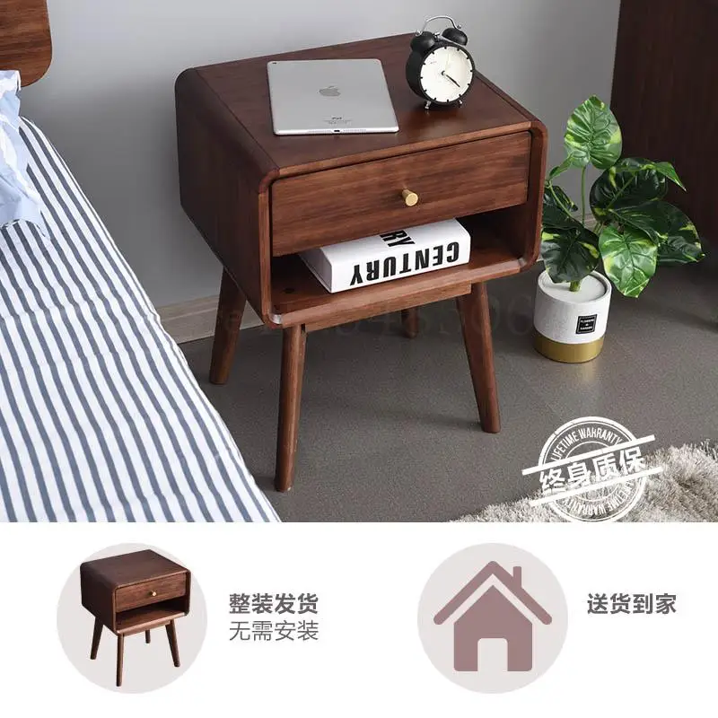 Скандинавском стиле из плотной древесины Спальня прикроватный столик дом