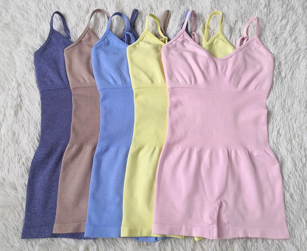 

Fitness Exercise Dance Jumpsuit Seamless Sexy Yoga Tights Gym Workout Clothes Leggings Shorts Vest Women Yoga Wear Sportswear