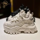 Женские кроссовки из натуральной кожи, белые, Осенние, RY-RELAA