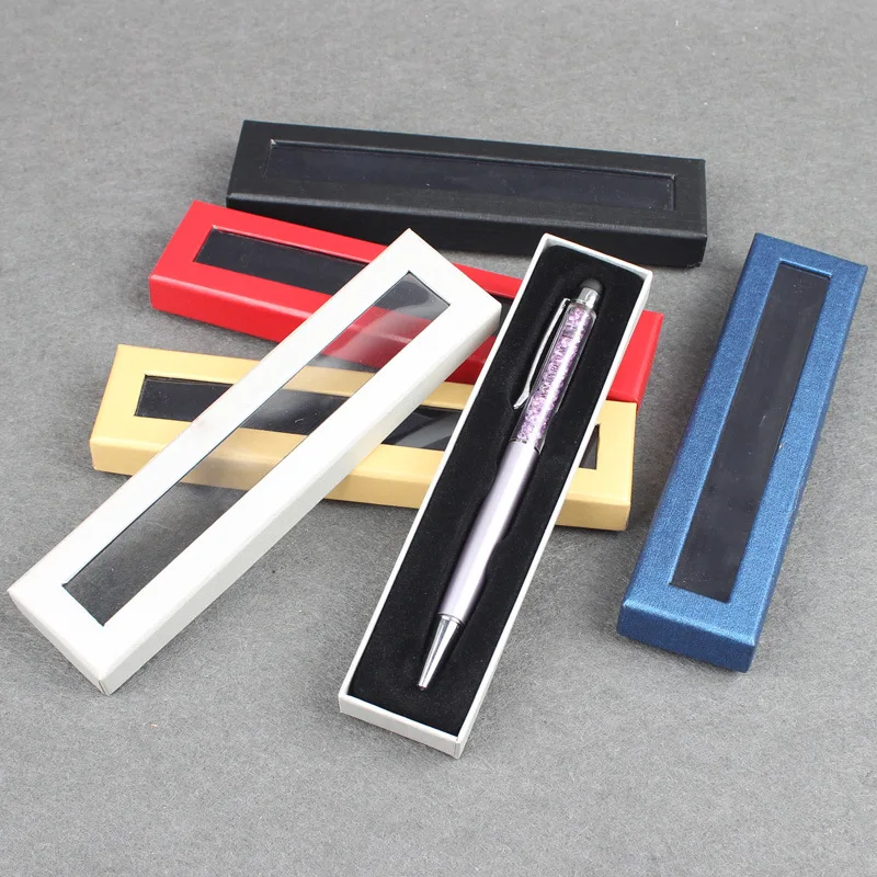 

Чехол для бумажной ручки с прозрачным окошком, Подарочная коробка, индивидуальный логотип