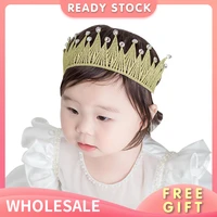 headbands for girls baby hair accessories pearl crown elastic bands baby shower birthday gift hair accessories for kids boys