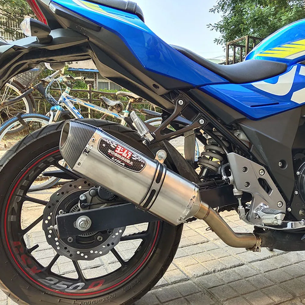 Универсальный мотоцикл Yoshimura выхлопная труба Escape для CBR500R Ninja 400 R3 F800GS модифицированный мото глушитель из углеродного волокна