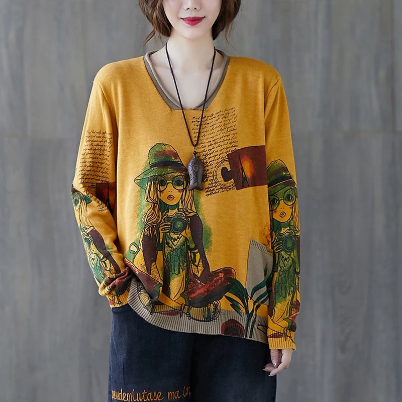 Свитер женский трикотажный Max LuLu в европейском стиле Повседневный свободный