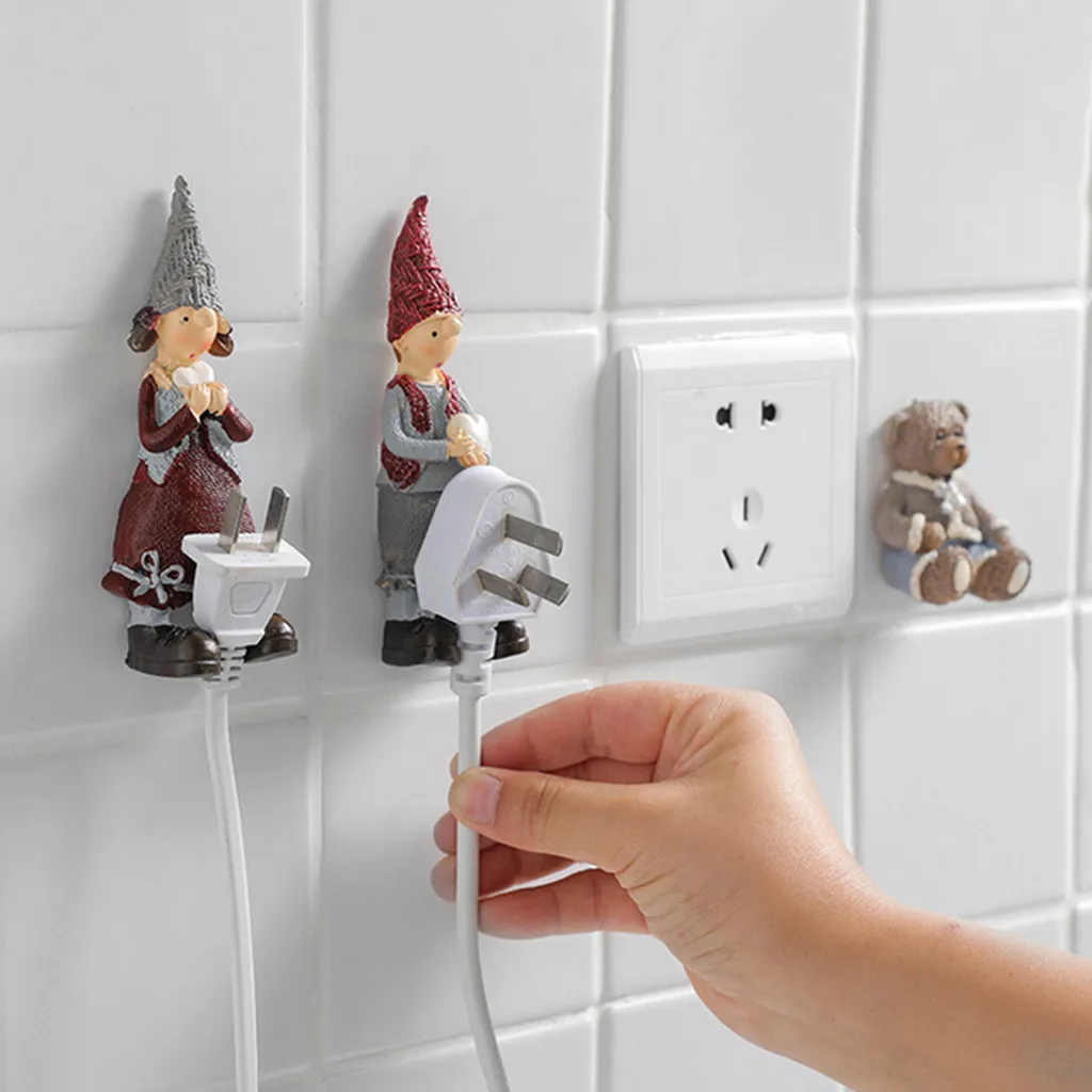 Ванная комната Кухня мультфильм Смола Розетка мощность стеллаж для хранения с