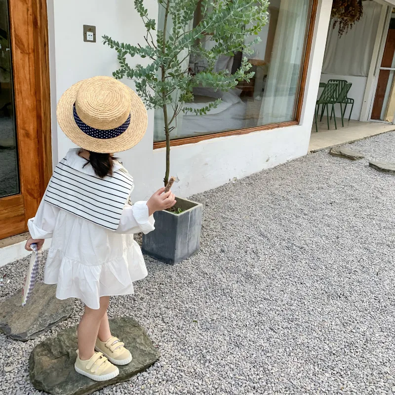 Весеннее Новое поступление хлопковое однотонное мини-платье в Корейском стиле с