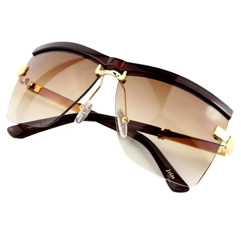 

Sunglasses Women Semi-Rimless Frame Brand Design Business Sun Glasses Ladies Men Unisex 6 Colors UV400