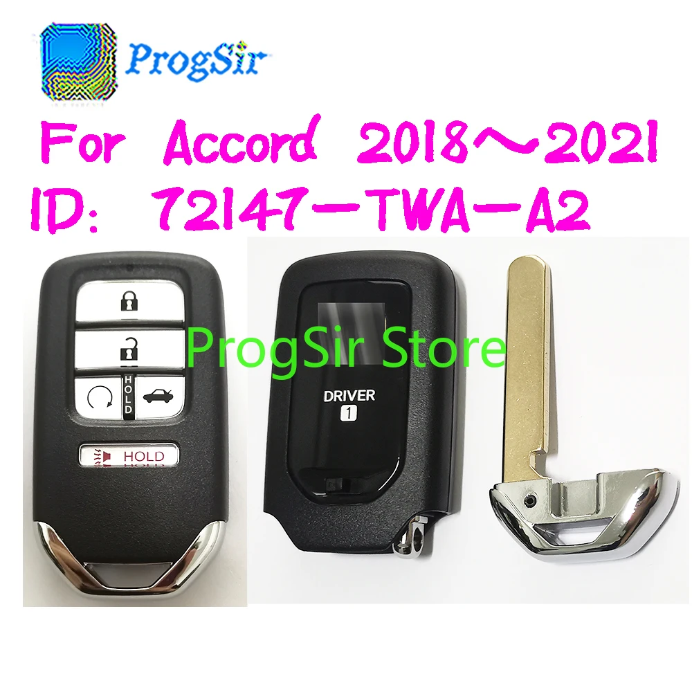 

Оригинальный 5-кнопочный ключ дистанционного управления 434 МГц FSK для Honda Accord 2018 ~ 2021 с чипом AES 4A 72147-TWA-A2 CWTWB1G0090