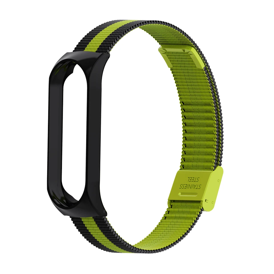 Пряжка металлический ремешок браслет для Xiaomi mi 4/3 ремешок для mi Band 4/3 ремешок из нержавеющей стали mi Band 4/3 наручный ремень
