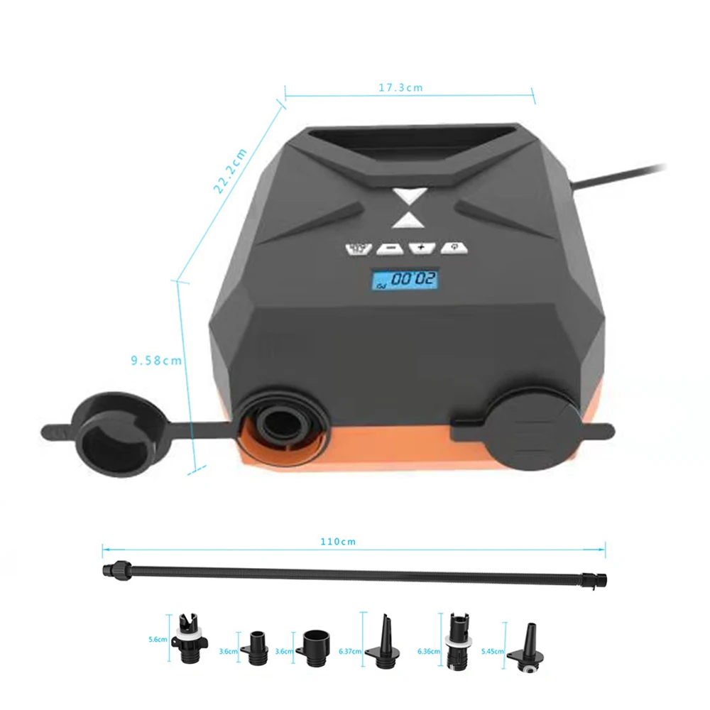 Электрический воздушный насос автоматический двухступенчатый умный компрессор