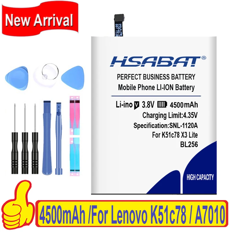 Аккумулятор HSABAT для Lenovo Lemon K4 Note K4note / X3 Lite K51c78 A7010 BL256 аккумулятор 4500