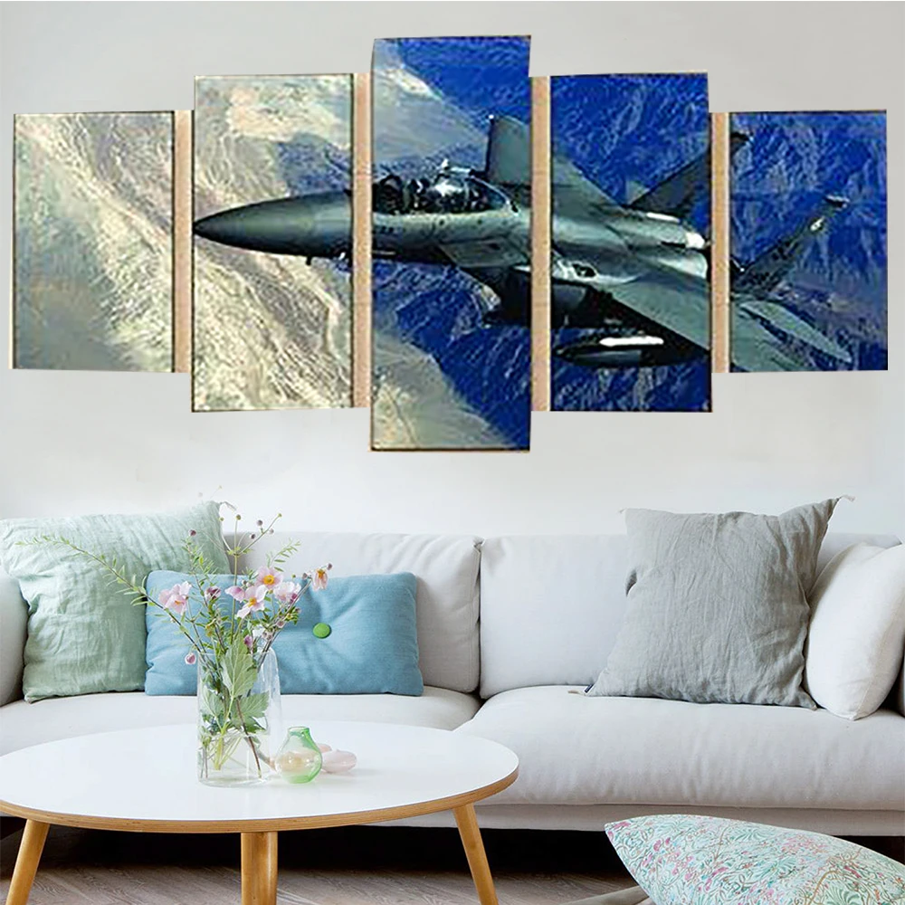 5 шт. Wall Art Холст Картины шт истребителей плакат современный подвесной светильник