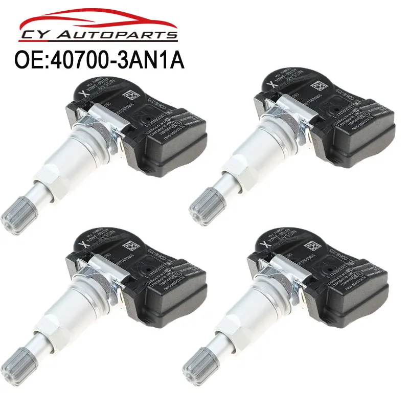Датчик давления в шинах TPMS для Nissan Juke Cube Versa Leaf Sentra 40700-3AN1A 407003AN1A 315 МГц, 4 шт.
