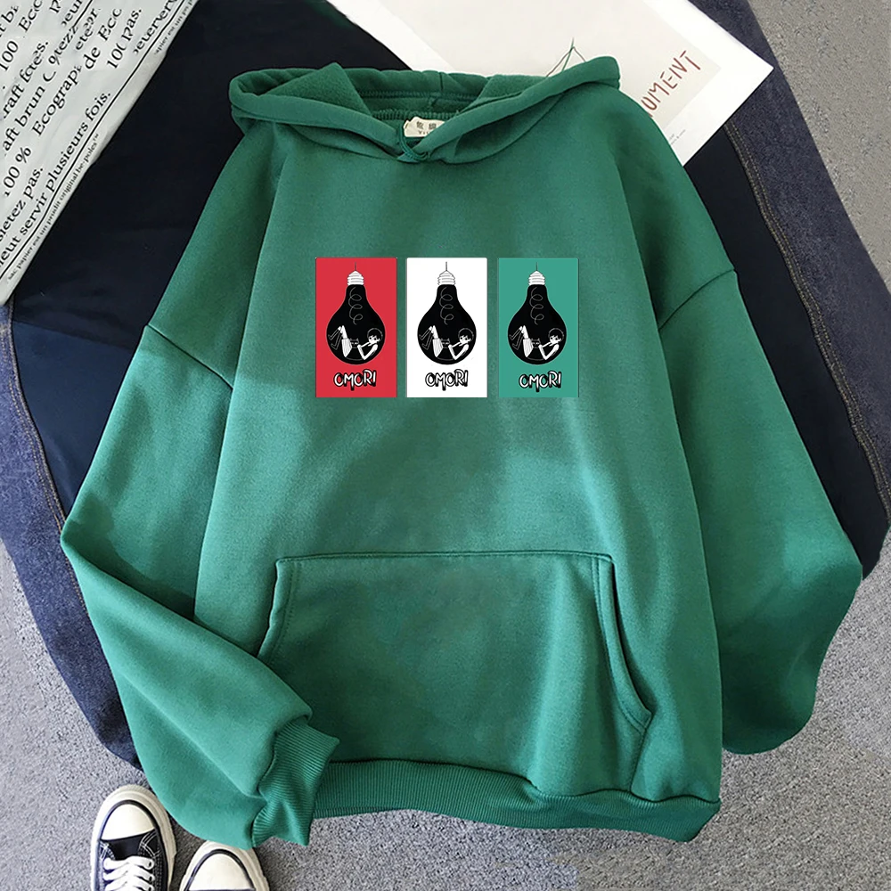 Omori Hoodies Women Sweetshirts Fashion Long Sleeve Pullover Hooded Casual Harajuku Kpop Streetwear Gothic clothes ropa mujer