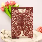 Бесплатная доставка, 1 шт., золотистыеСеребристыерозовыешампанскиерозовые блесткицвета слоновой кости, с перламутровыми полыми звеньями, пригласительные открытки на свадьбу