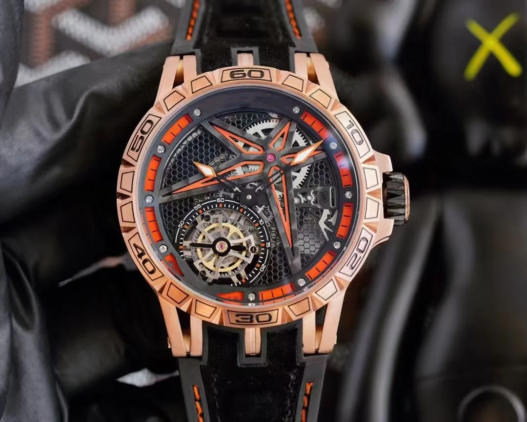 

2021 New RD Women Sport Watch Large Dias Mechanical Watches Fashion Luxury Casual Business Leather Wristwatch for Man