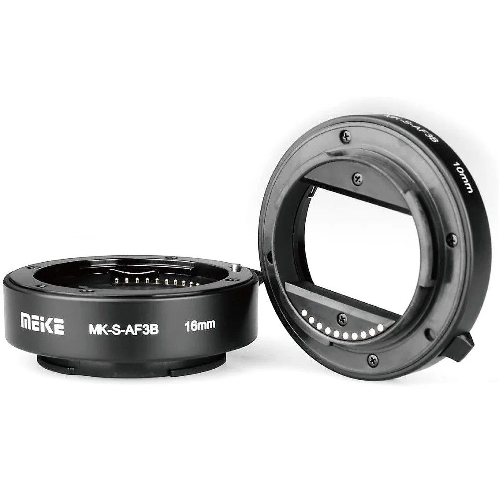 Meike Auto Focus Macro Extension Tube Ring for Sony E-Mount /for M4/3 Mount A6300 A6000 A7 A7II A7III NEX-7 NEX-6 NEX-5 GH5 GH4 |