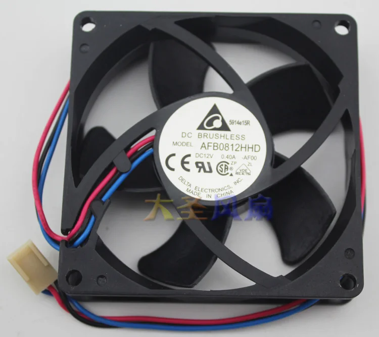 AFB0812HHD 8 см 8020 12V 0.4A 80*80*20 мм 3 провода двойной шариковый вентилятор охлаждения