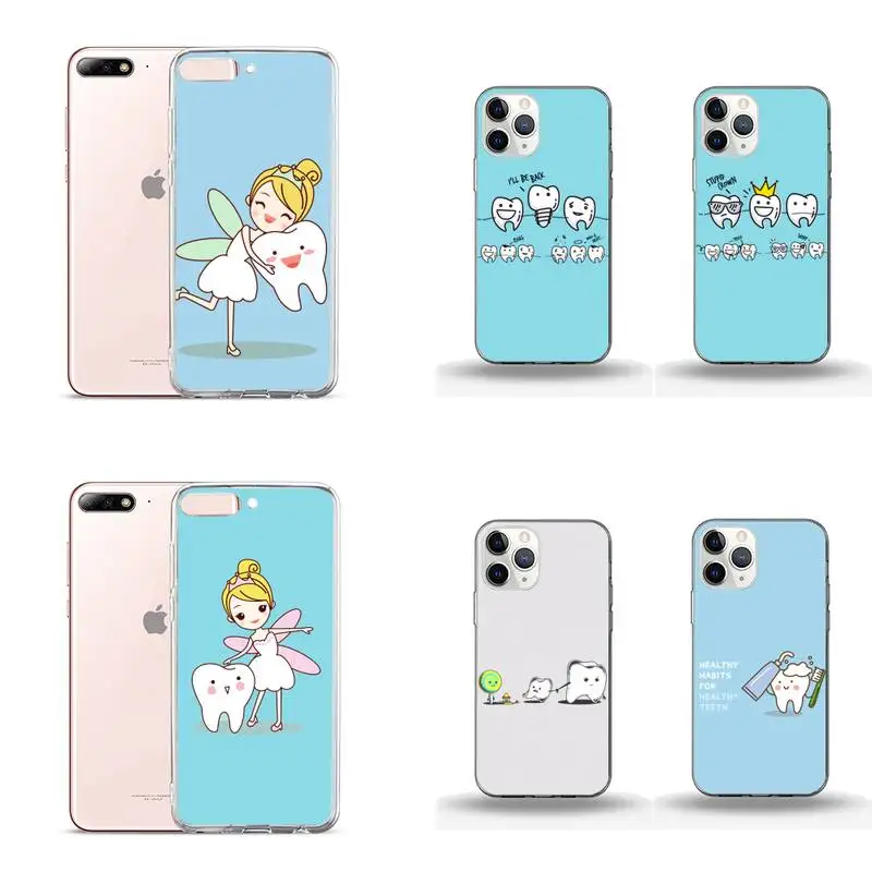 

Wisdom Teeth Dentist Tooth Phone Case Transparent for iPhone Samsung A S 11 12 6 7 8 9 10 20 Pro X XS Max XR Plus lite