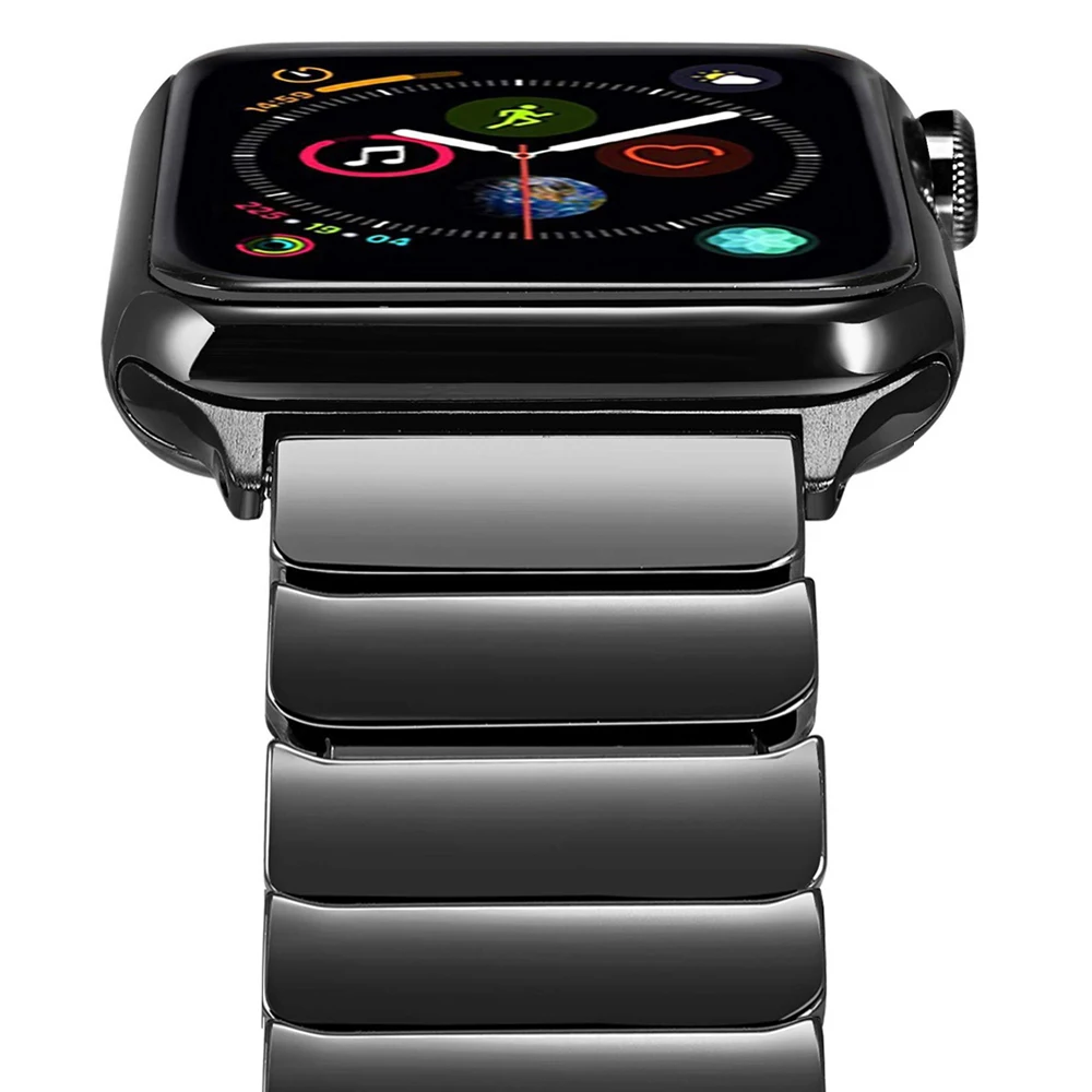 Керамические ленты для apple watch ремешок 44 мм 40 серия 5 4 3 correa iwatch 42 38 ссылка браслет