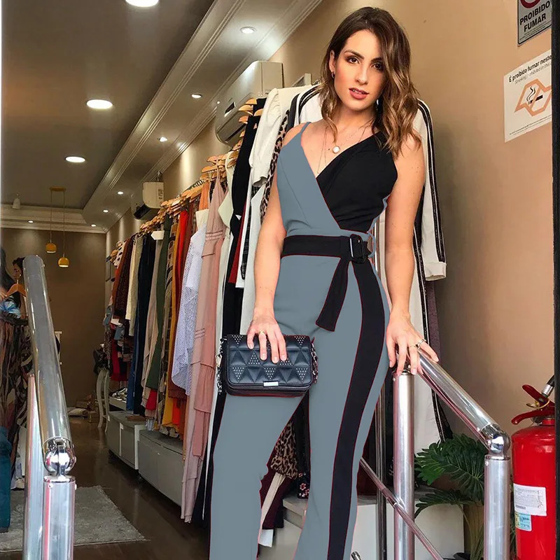 Новинка 2020 модные летние элегантные сексуальные комбинезоны женские комплекты