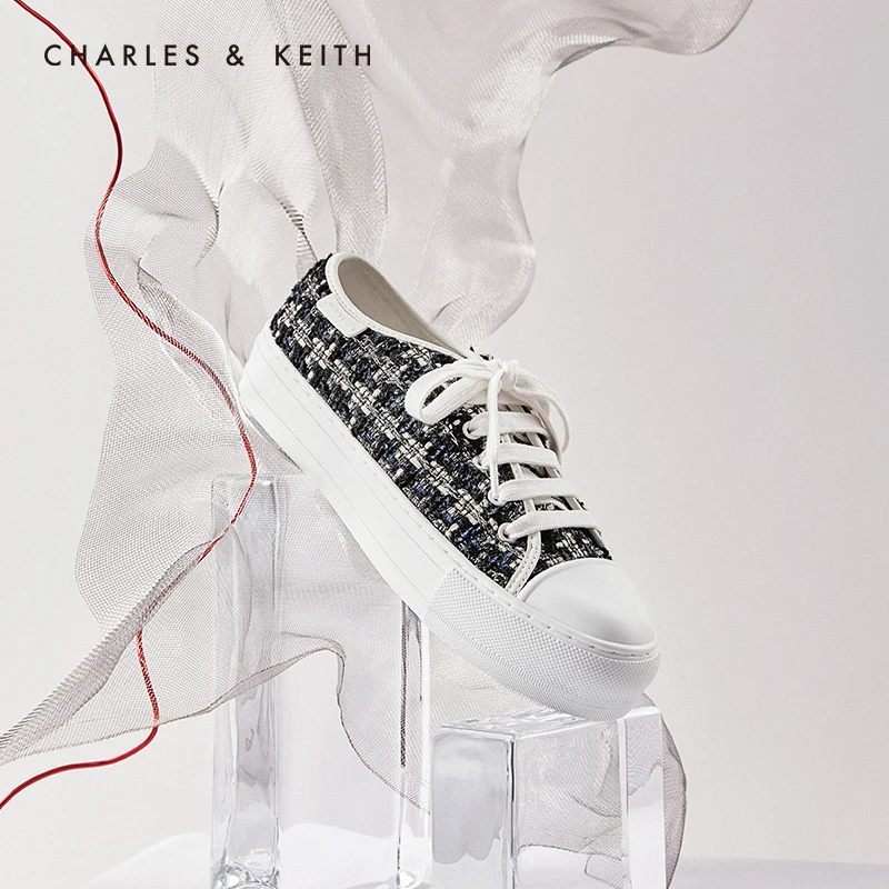 CHARLES＆KEITH Новинка на Осень 2020 CK1 71700050 1Женские Кроссовки ремешок Стильное Сочнение