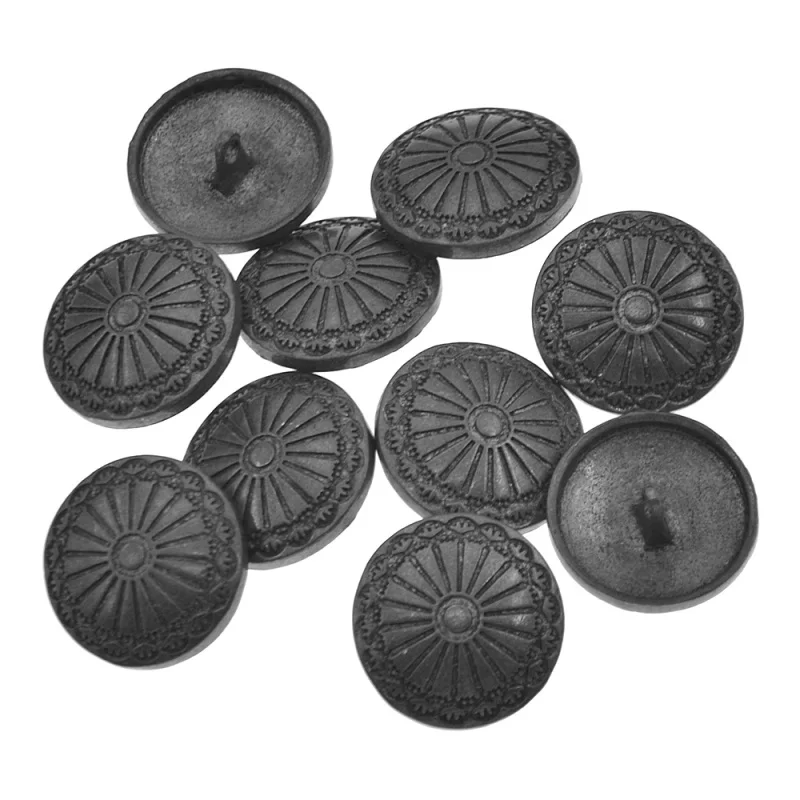 Lychee Life 10 Pieces Round Carved Flower Shank Button Shield Design Jeans DIY Sewing Craft 23mm | Дом и сад