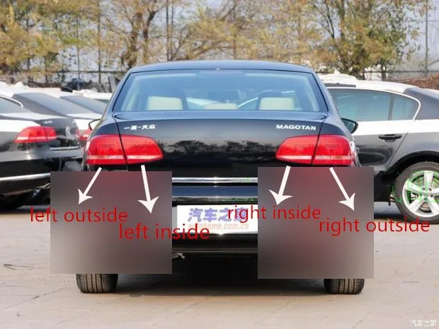 

eOsuns LED warning light for volkswagen passat b6 2012-2015 sedan ,brake light + turn signal rear bumper light reflector