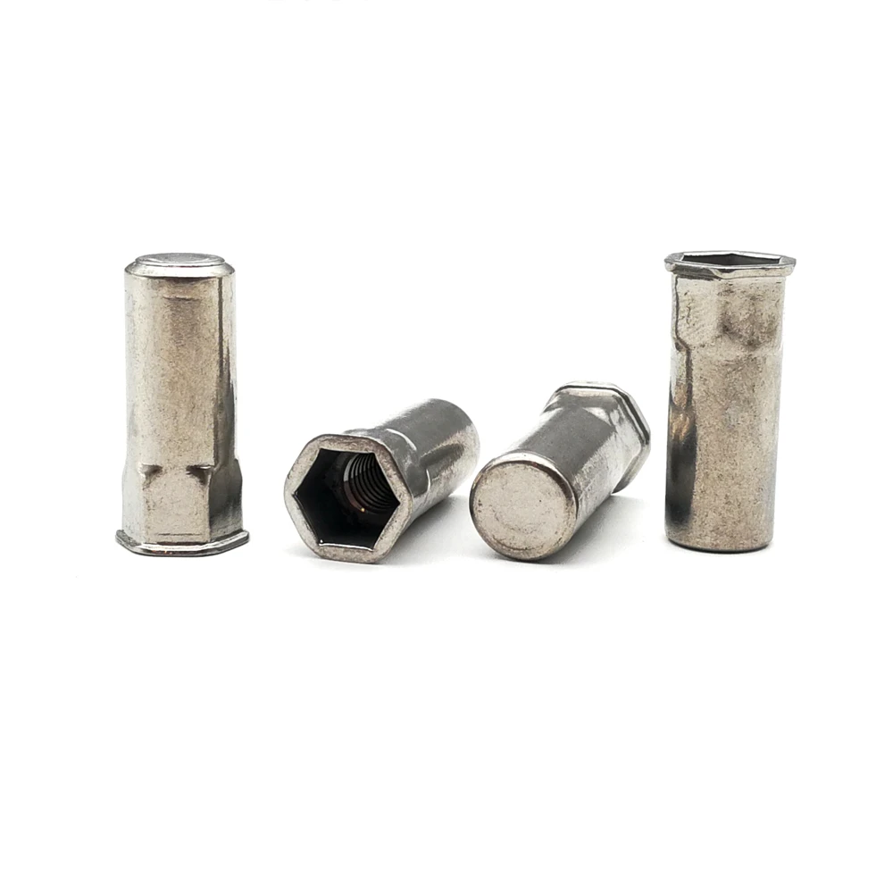 SUS304 уменьшающая головку Шестигранная Заклепка гайка герметичная M4 M5 M6 M8 M10