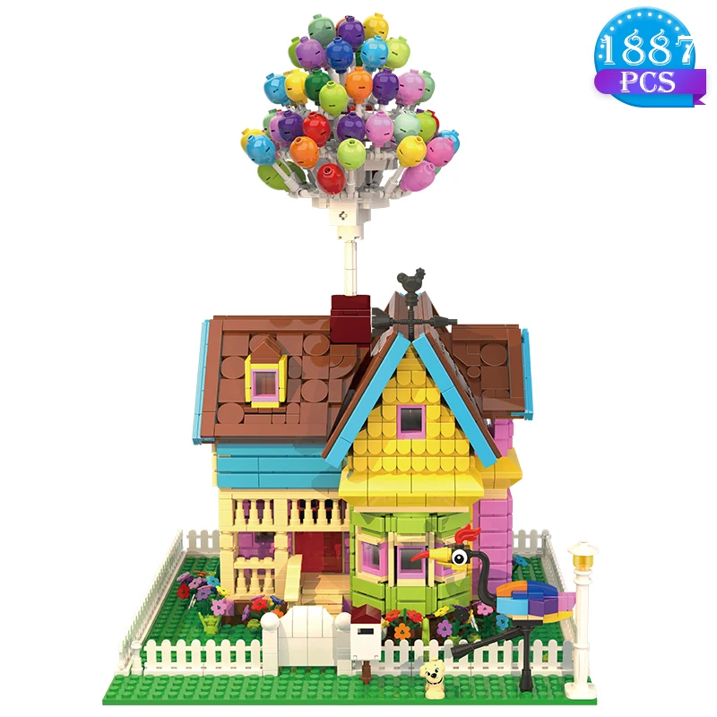 

Technical Ideas Assembly Architecture DIY Balloon House Building Block Model Children Set Toys Birthday Gifts for Friends Girls